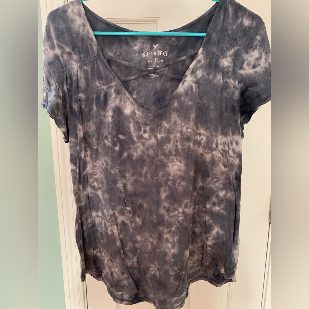 Women’s American Eagle Small Soft & Sexy Tie Dye Short Sleeve Top